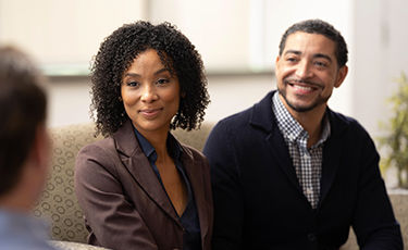 couple talking to counselor