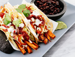 Honey lime sweet potato tacos